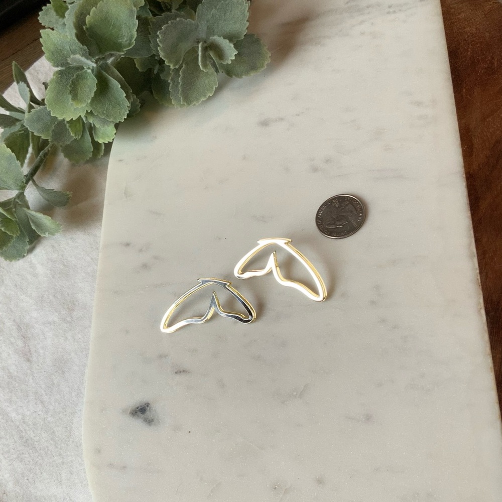 The Lola - Metallic Mirror Butterfly Wing Earrings - Picture 4 of 7
